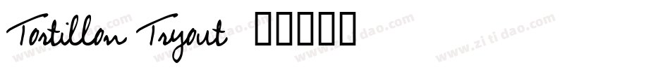 Tortillon Tryout字体转换